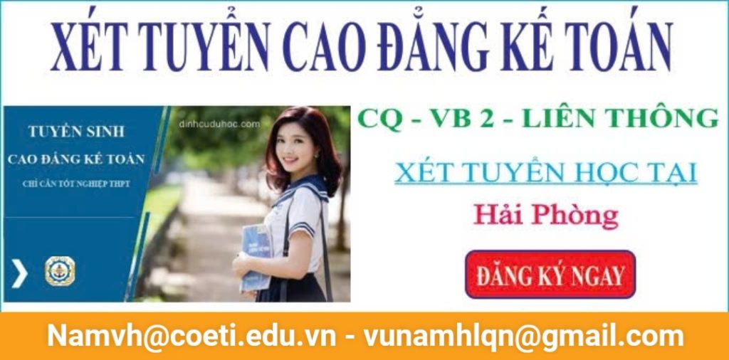 Xét tuyển cao đẳng kế toán hệ chính quy học tại Hải Phòng